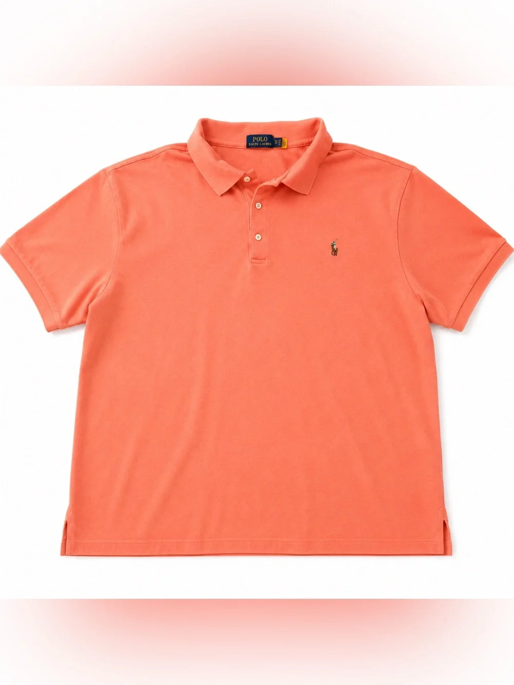 Polo Ralph Lauren Classic Fit Polo Shirt 3XB Big Tall Coral Cotton Pony Logo EUC